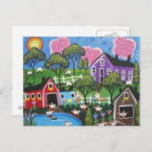 FOLK ART COop PAR LORI EVERETT carte postale (Devant / Derrière)