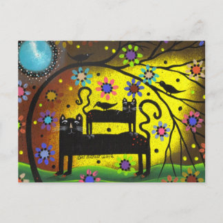 Folk Art Double Trouble door Lori Everett Briefkaart