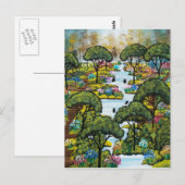 FOLK ART Early Morning PAR LORI EVERETT carte post (Devant / Derrière)