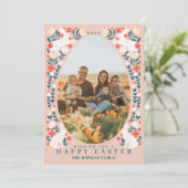 Folk Art Easter Egg Carte photo de vacances (Debout devant)