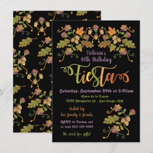 Folk Art Embroidery Mexican Fiesta Birthday Kaart