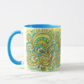 Folk Art Fantasy Pattern Mok (Links)