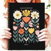 Folk Art Floral 2025 Nom personnalisé