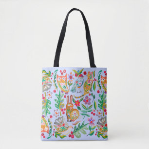 Folk Art Floral Animal Friends Draagtas