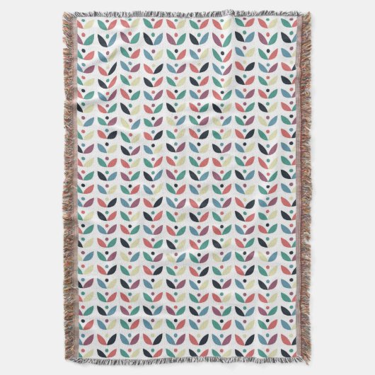 Folk Art Floral Geometric Pattern Deken (Voorkant Verticaal)