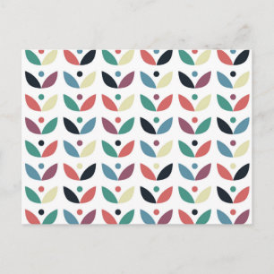 Folk Art Floral Geometric Pattern Feestdagenkaart