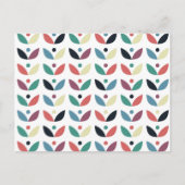 Folk Art Floral Geometric Pattern Feestdagenkaart (Voorkant)