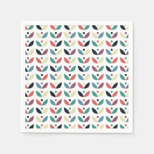 Folk Art Floral Geometric Pattern Servet