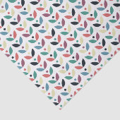 Folk Art Floral Geometric Pattern Tissuepapier (Detail)