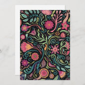 Folk Art Flower Kaart (Voorkant / Achterkant)