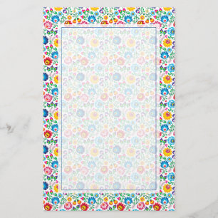 Folk Art Flower Pattern 2 Briefpapier