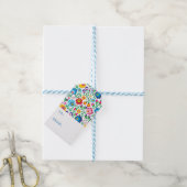 Folk Art Flower Pattern 2 Cadeaulabel (Met Touw)