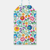 Folk Art Flower Pattern 2 Cadeaulabel (Achterkant)