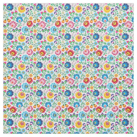 Folk Art Flower Pattern 2 Stof (Swatch)