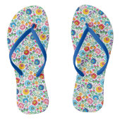 Folk Art Flower Pattern 2 Teenslippers (Voetbed)