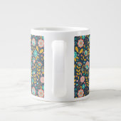Folk Art Flower Pattern Extra Grote Beker (Achterkant)