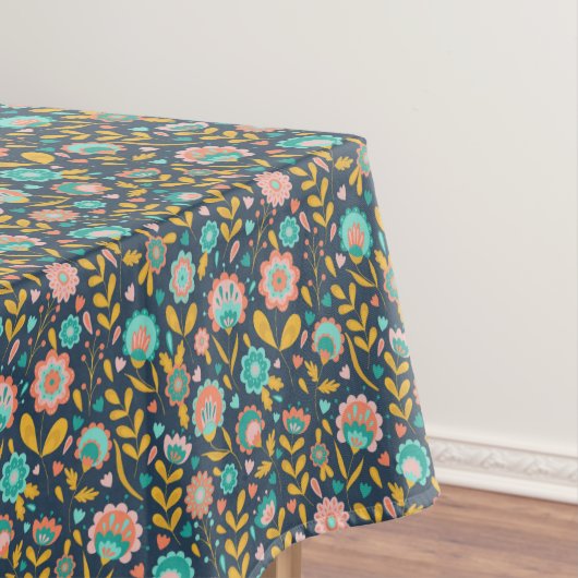 Folk Art Flower Pattern Tafelkleed (Voorbeeld)