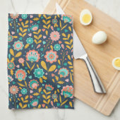 Folk Art Flower Pattern Theedoek (Quarter Fold)