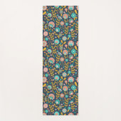 Folk Art Flower Pattern Yogamat (Voorkant)