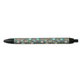 Folk Art Flower Pattern Zwarte Inkt Pen (Voorkant)