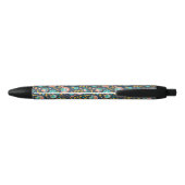 Folk Art Flower Pattern Zwarte Inkt Pen (Achterkant)