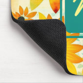 Folk Art Flowers monogram Muismat (Hoek)