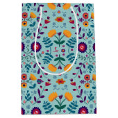  Folk Art Flowers Pattern Medium Cadeauzakje (Voorkant)