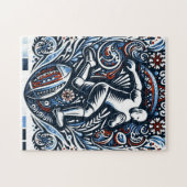 Folk Art Football Symphony" Puzzel Legpuzzel (Horizontaal)