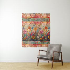 Folk Art Garden Tapestry Wandkleed