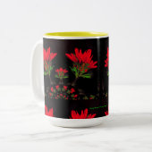 Folk Art-gearomatiseerd Indiaas penseelontwerp Tweekleurige Koffiemok (Voorkant links)