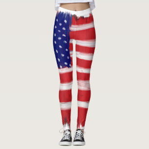Folk Art gekleurde vlag Leggings