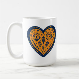 Folk Art Heart Koffiemok