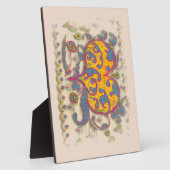 Folk Art Heart met bladeren en bloemen Fotoplaat (Zijkant)