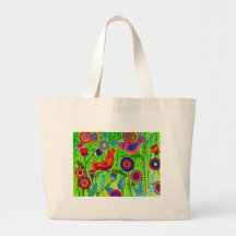 Folk Art Herbruikbare Canvas tas