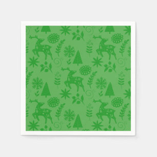 Folk Art Herten Bos Groen Servet