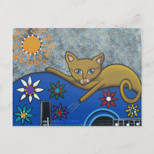 FOLK ART HET WEER DOOR LORI EVERETT briefkaart