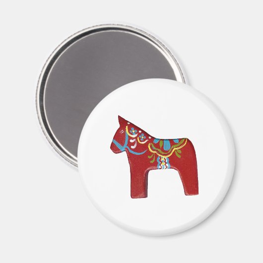 Folk Art Horse Magnet Magneet (Voorkant / Achterkant)