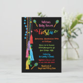 Folk Art mexicain Fiesta Baby shower Invitation (Debout devant)
