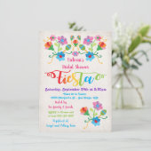 Folk Art Mexicaine Fiesta Bridal Shower Invitation (Debout devant)