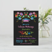 Folk Art Mexicaine Fiesta Graduation Invitation (Debout devant)