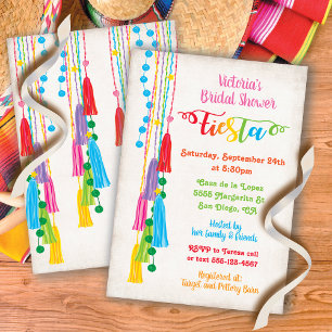 Folk Art Mexican Fiesta Bridal Shower Kaart