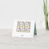 Folk Art Mexican Fiesta dank u briefkaarten (Achterkant)