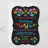 Folk Art Mexican Fiesta Wedding Invitation Kaart (Voorkant)