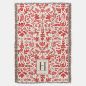 Folk Art Monogram Holiday Blanket Deken (Voorkant Verticaal)