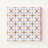 Folk Art Neon Flower Geometric Pattern Notitieboek (Achterkant)