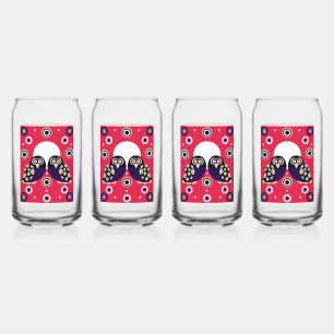 Folk Art Owl Blikvorm Glas