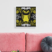 Folk Art Owl Prints (Insitu (Woonkamer))