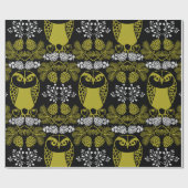 Folk Art Owl Prints Cadeaupapier (Vlak)