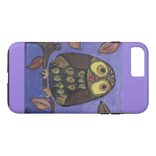 Folk Art OwlDesign Case-Mate iPhone Case (Achterkant (Horizontaal))