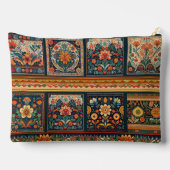 Folk Art Patchwork Zippered Pouch Etui (Achterkant)